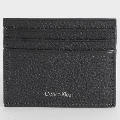 Calvin Klein - Tarjetero Foil Embossed EW Card Case D1060 Negro
