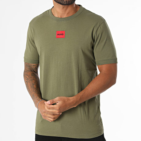 HUGO - Tee Shirt Diragolino 212 50447978 Vert Kaki