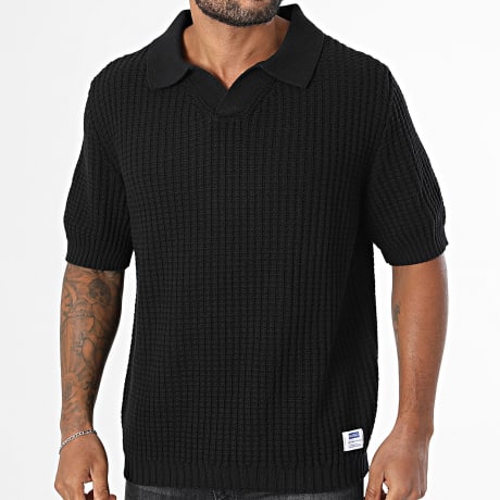 Hugo Blue - Polo Manches Courtes En Maille Spero 50557344 Noir