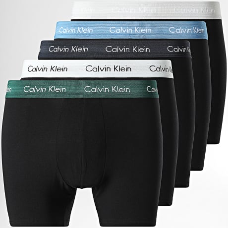 Calvin Klein - Pack de 5 Boxers NB3794 Negro Azul Verde Blanco Gris