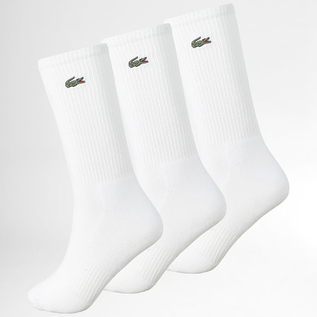 Lacoste - Pack aus 3 Paar Socken mit eingesticktem Krokodil-Logo Weiß