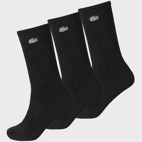 Lacoste - Pack aus 3 Paar Socken mit eingesticktem Krokodil-Logo Schwarz