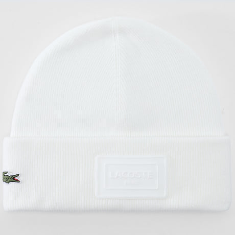 Lacoste - Gorro Patch Beige Claro