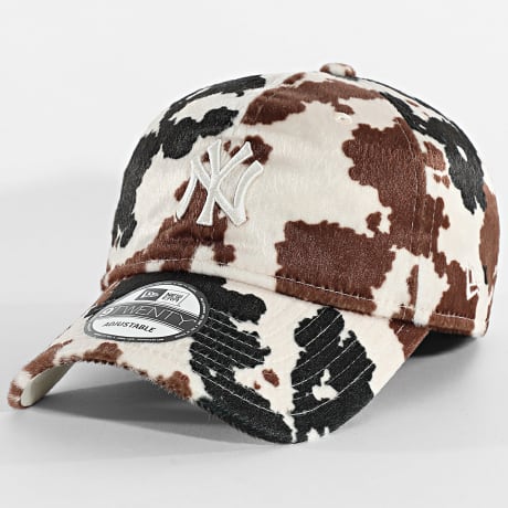 New Era - Casquette Animal Print 9Twenty NY New York Yankees 60844104 Beige Marron Noir