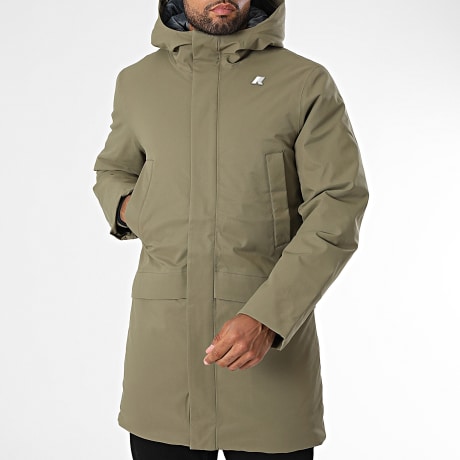 K-Way - Hooded Parka Jarno Twill Marmotta K8133FW Khaki Green