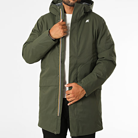 K-Way - Hooded Parka Jarno Twill Marmotta K8133FW Khaki Green