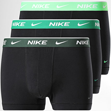 Nike - Lot De 3 Boxers Essential Cotton Stretch KE1284 Noir Vert