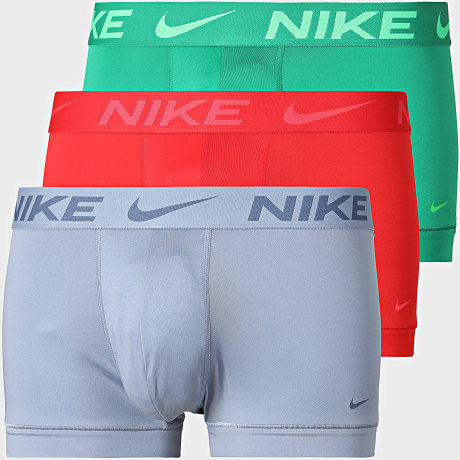 Nike - Lot De 3 Boxers Essential Micro KE1156 Rouge Bleu Vert