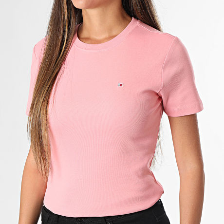 Tommy Hilfiger - Camiseta Slim Mujer Cody 0587 Rosa