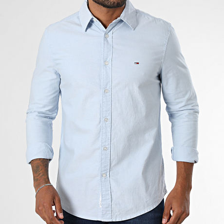 Tommy Jeans - Camisa mangas largas slim fit oxford 3513 azul claro