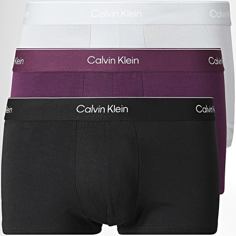 Calvin Klein - Pack of 3 Boxers 4389 Black Light Gray Violet