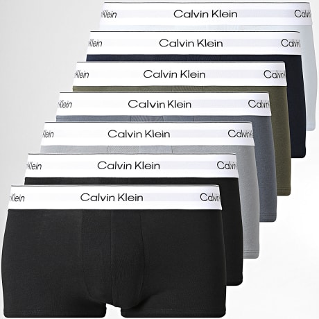 Calvin Klein - Pack of 7 Boxers 4478 Black Dark Grey Grey Green Khaki Light Blue
