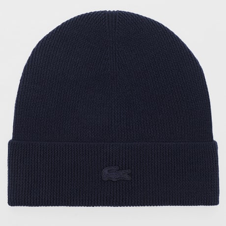 Lacoste - Gorro con logo bordado Cocodrilo tono sobre tono Azul Marino