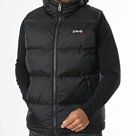 Schott NYC - Donsjas Zonder Mouwen Capuchon Idaho 2V Zwart