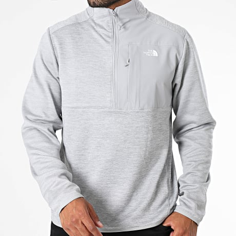 The North Face - Sweat Col Zippée Perf Fleece A8CVR Gris Chiné