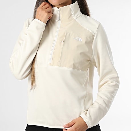 The North Face - Sweat Col Zippé Femme Performance Fleece A8CVS Beige