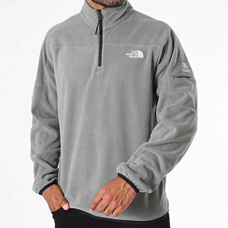 The North Face - Sweat Polaire Col Zippé Mountain Athletics A8J8P Gris