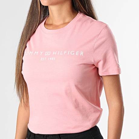 Tommy Hilfiger - T-Shirts Dames Corp Logo 0276 Roze