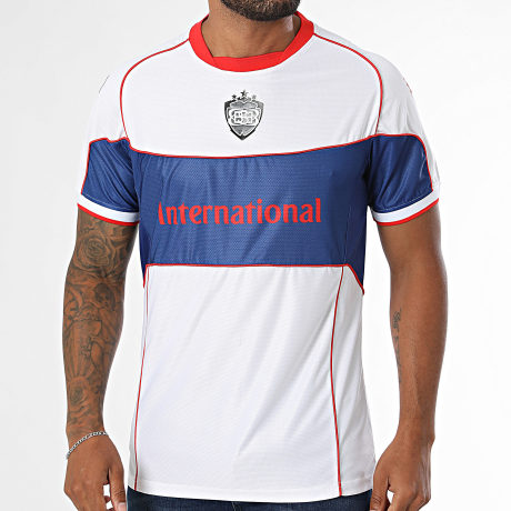 BSB - Maillot Jersey BSB International Blanc Bleu Marine