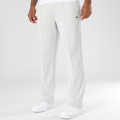 Lacoste - Pantalone Jogger Logo Ricamato Coccodrillo Grigio Chiaro