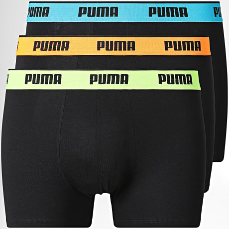 Puma - Set van 3 Boxers 701234187 Zwart Oranje Blauw Geel