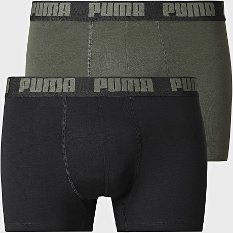 Puma - Set van 2 Boxers 701243787 Zwart Groen Kakigroen