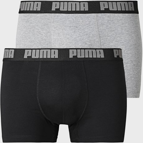 Puma - Set van 2 Boxers 701243787 Zwart Gemêleerd Grijs
