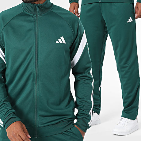 Adidas Sportswear - Ensemble De Survetement A Bandes Teamsport KH2737 Vert Foncé