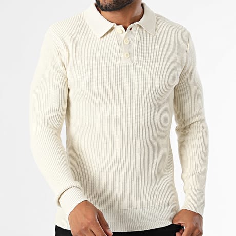 Classic Series - Maglia con Collo a Bottoni 927 Beige Chiaro