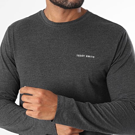 Teddy Smith - T-Shirts Long Sleeve 11017085D Anthracite Grey Mélange