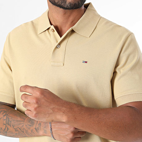 Tommy Jeans - Polo Manches Courtes Regular Fit Essential 2711 Camel Clair