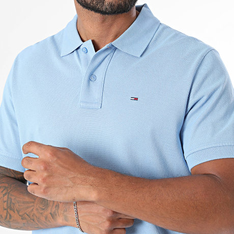 Tommy Jeans - Polo Manches Courtes Regular Fit Essential 2711 Bleu Clair