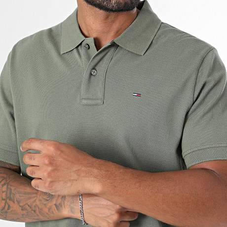 Tommy Jeans - Polo Manches Courtes Regular Fit Essential 2711 Vert Kaki