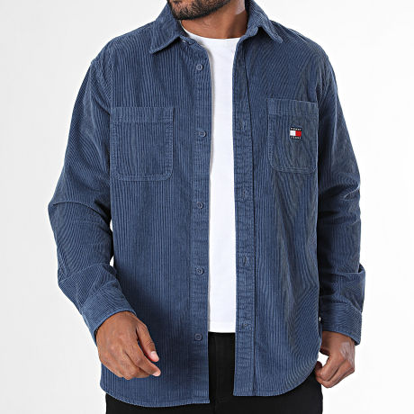 Tommy Jeans - Surchemise Relaxed Fit Corduroy 3705 Bleu Marine
