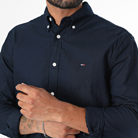 Tommy Jeans - Camisa Manga Larga Regular Fit Oxford 3711 Azul Marino