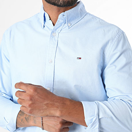 Tommy Jeans - Camisa Manga Larga Regular Fit Oxford 3711 Azul Claro
