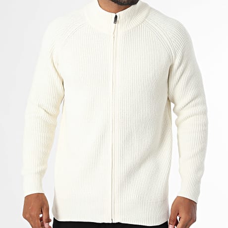 KZR - Gilet Zippé Texturé 126 Beige Clair