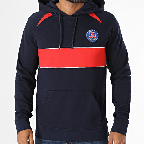 PSG - Sweat Capuche P26062 Bleu Marine Rouge
