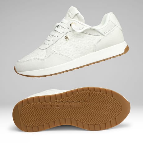 Tommy Hilfiger - Baskets Femme Runner Monogram 9586 Ecru