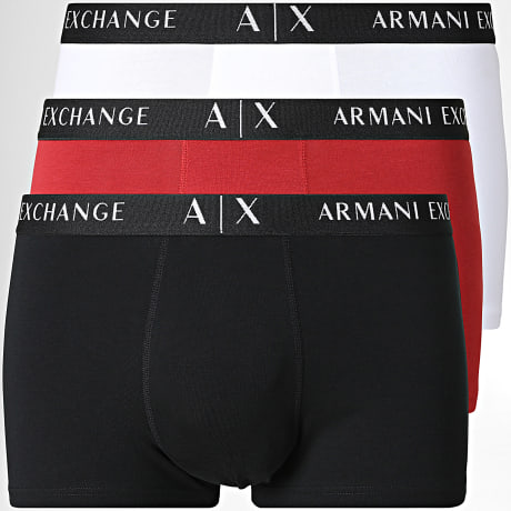 Armani Exchange - Pack of 3 Boxers XM000871-AF13682 Black White Red