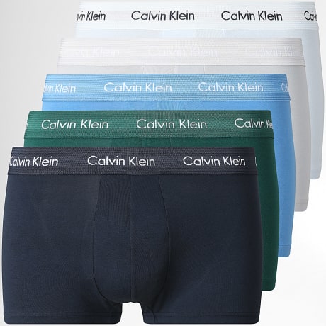 Calvin Klein - Pack de 5 boxers NB2734 Gris Verde Azul