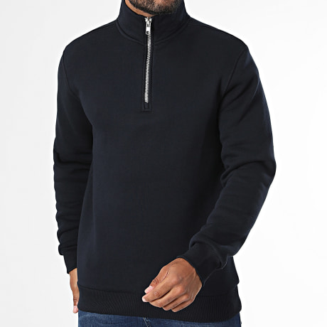 Classic Series - Sweat Col Zippé 897 Bleu Marine