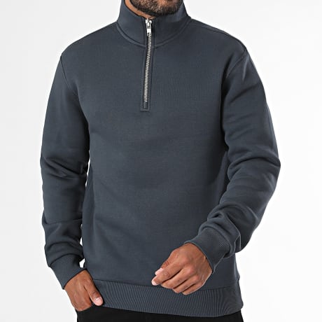 Classic Series - Sweat Col Zippé 897 Gris Anthracite