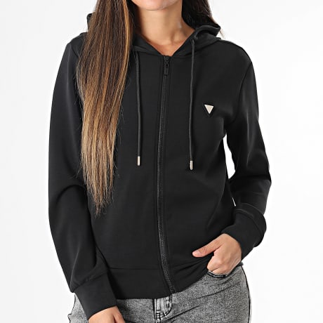 Guess - Sweat Capuche Zippé Femme V4YQ06-KCAY2 Noir