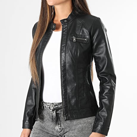 Only - Casaco Biker Pele Sintética Mulher Bandit Preto