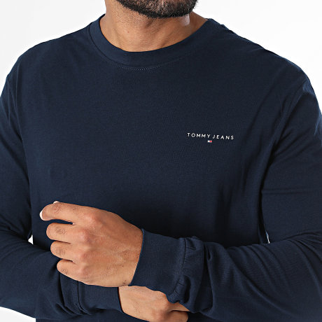 Tommy Jeans - Camiseta Manga Larga Cheast Linear 1594 Azul Marino