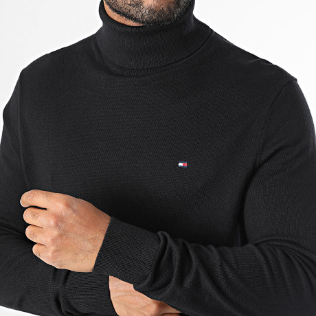 Tommy Hilfiger - Pull Col Roulé Pima Organic Cotton Cashmere 8048 Noir