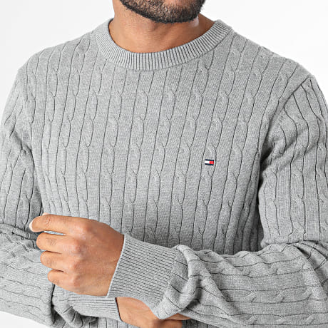 Tommy Hilfiger - Pull Classic Cotton Cable 3132 Gris