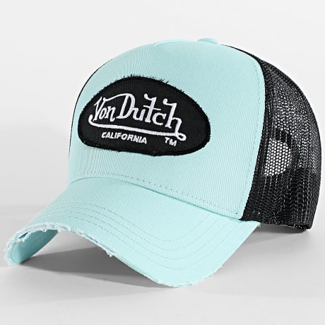 Von Dutch - Casquette DESTROY Trucker Cas1 Bleu Clair Noir