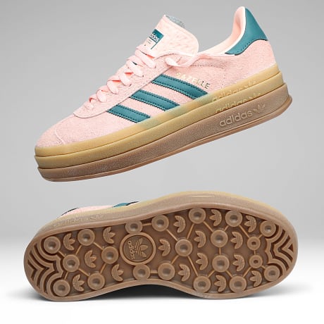 Adidas Originals - Zapatillas Mujer Gazelle Bold KI7231 Haze Coral Rich Green Gold Metallic